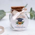 Barattolini Vetro - Tocco Laurea e Girasoli - Eventi Fai da Te