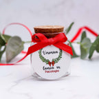 Barattolini Vetro - Alloro e Fiocco Rosso - Eventi Fai da Te