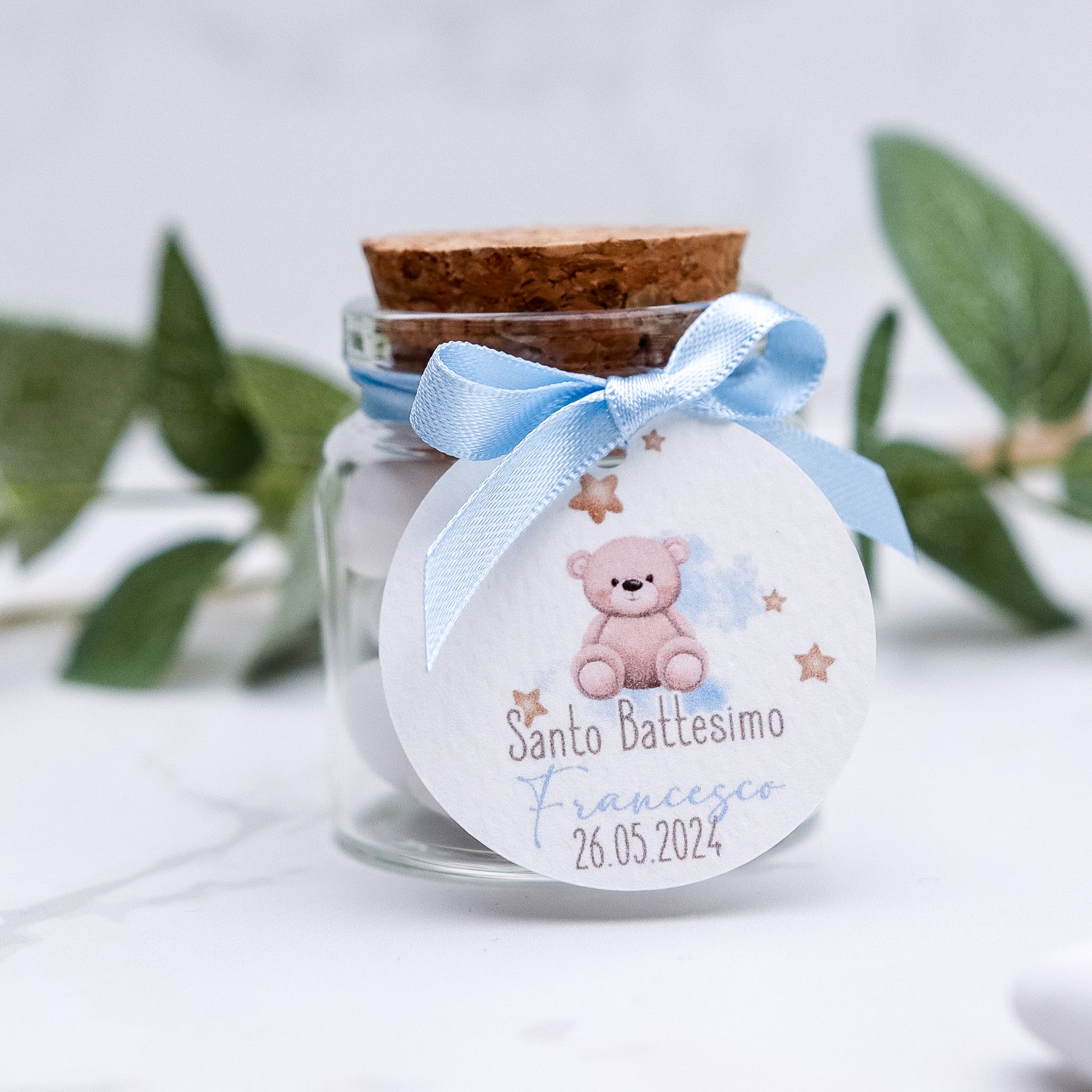 Barattolini Vetro - Orsetto Azzurro - Eventi Fai da Te
