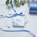 Scatola Apertura Laterale Flowers Azzurro