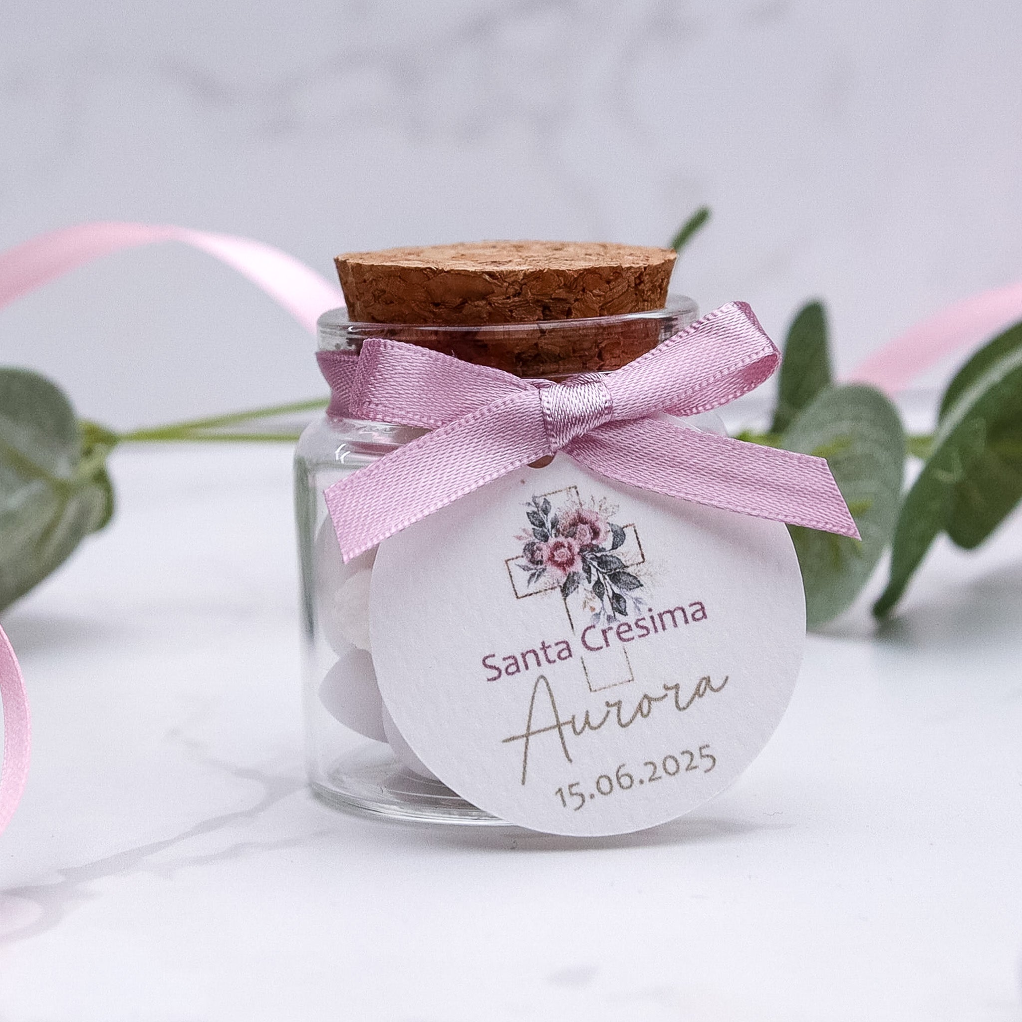 Barattolini Vetro - Croce Rosa - Eventi Fai da Te