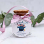 Barattolini Vetro - Tocco Laurea Flowers - Eventi Fai da Te