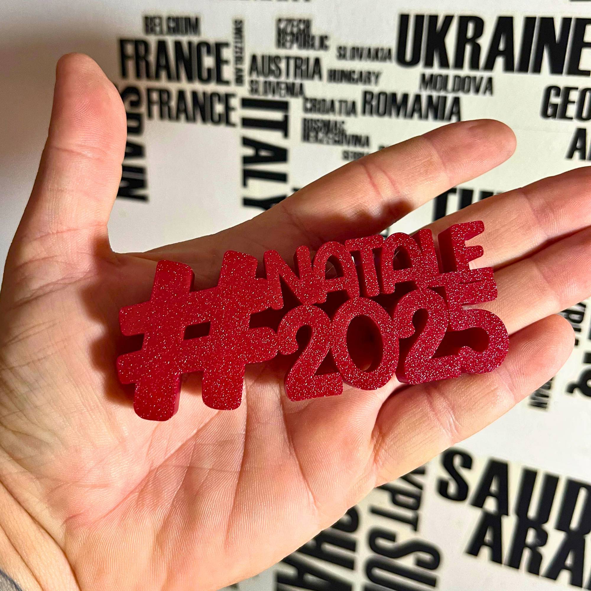 Scritta 3D Tavola #Natale2025