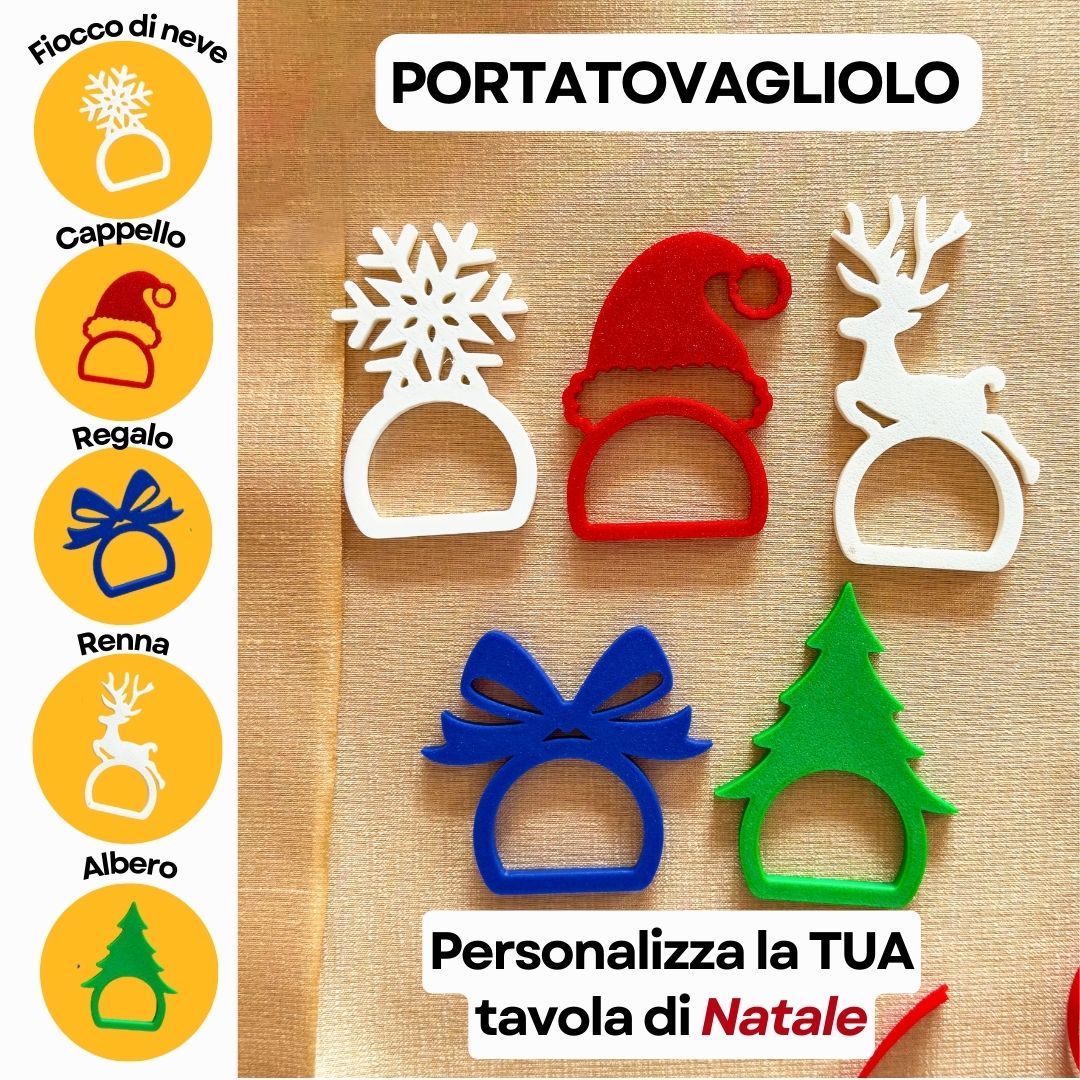 Portatovagliolo con Tag Gnomi Personalizzata
