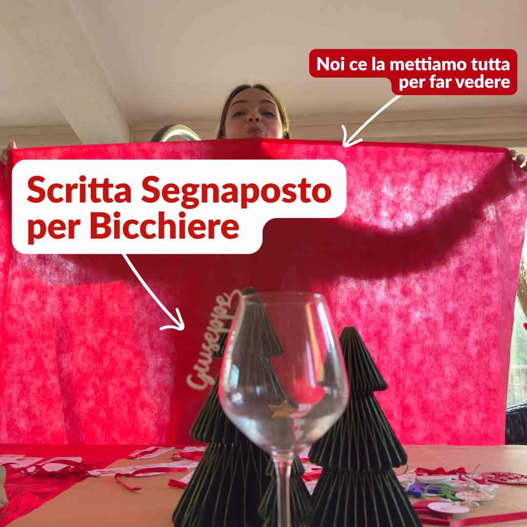 Scritta Segnaposto per Bicchiere