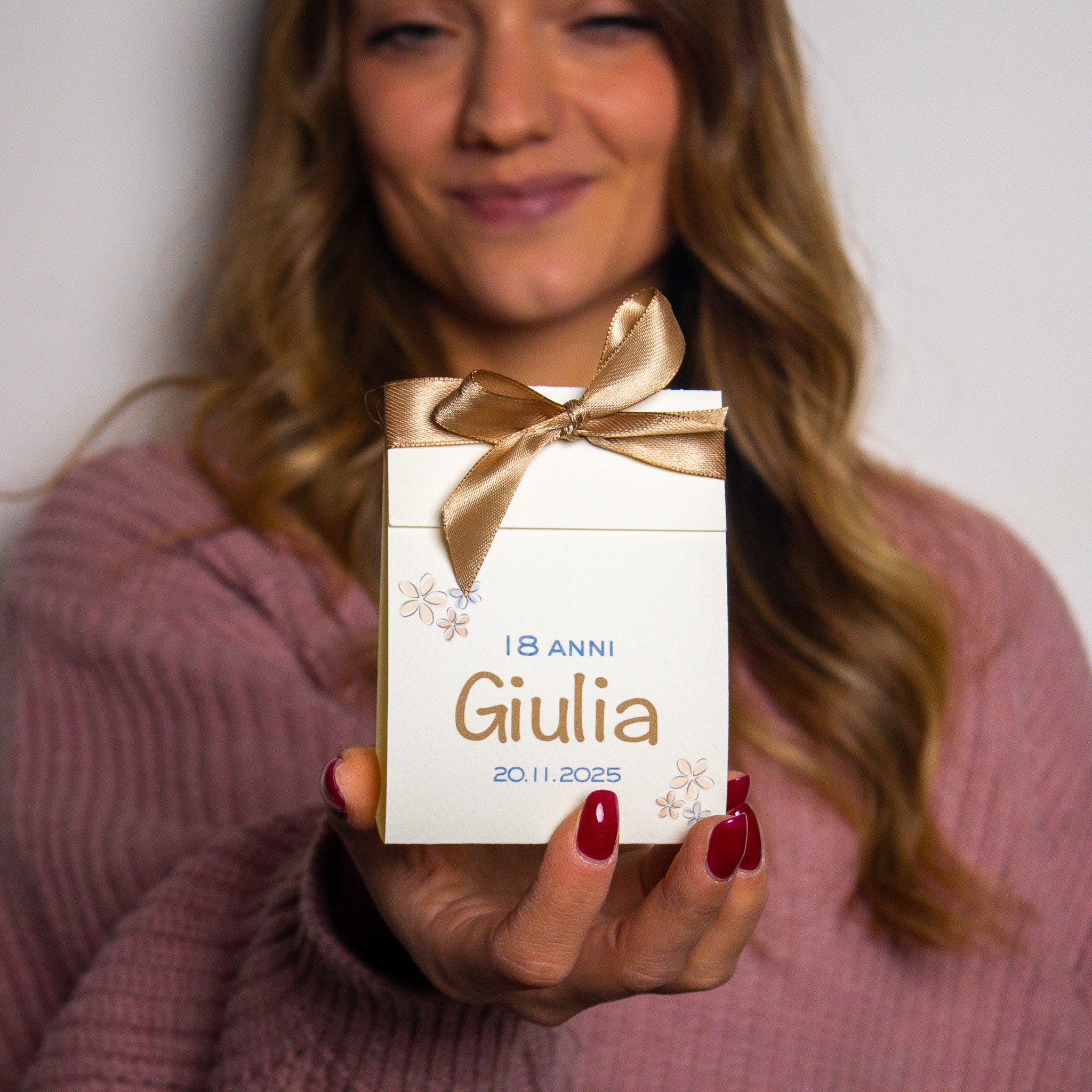 Scatola Apertura Laterale Gold Flowers