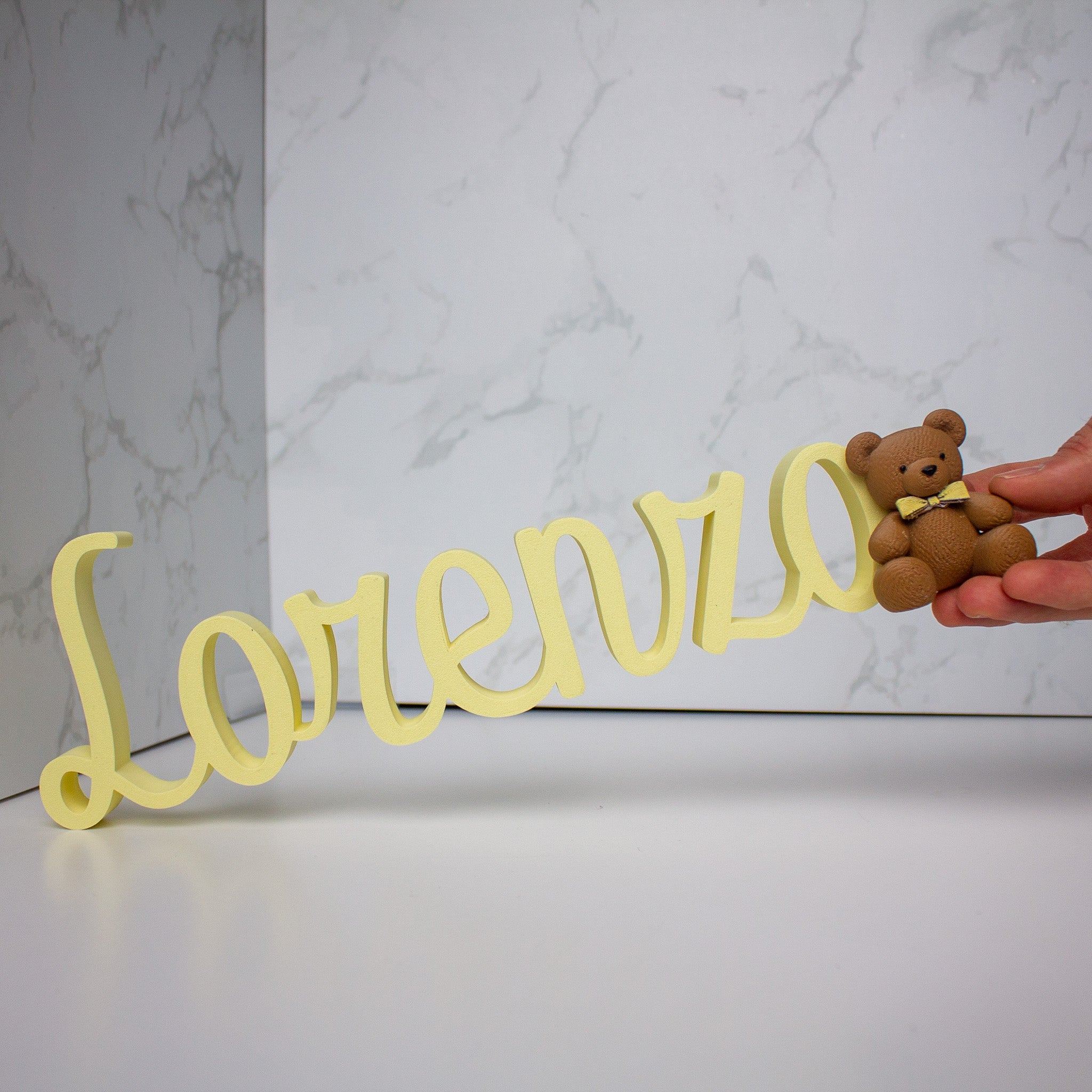 Scritta con Orsetto - 30 cm.