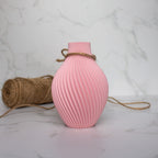 Vasetto 3D con Tag - Rosa Pastello (C)