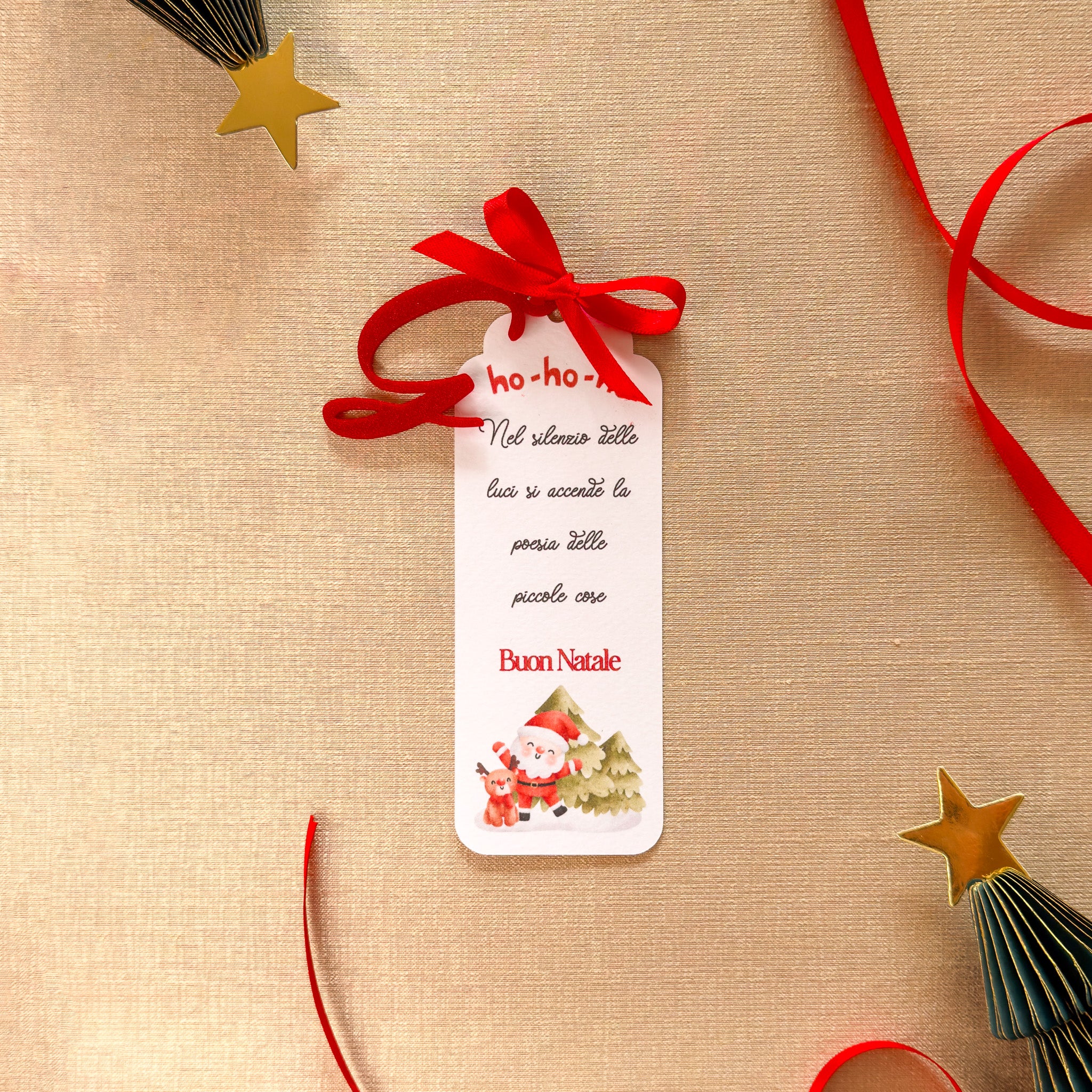 Segnaposto con Lettera - Babbo e Renna