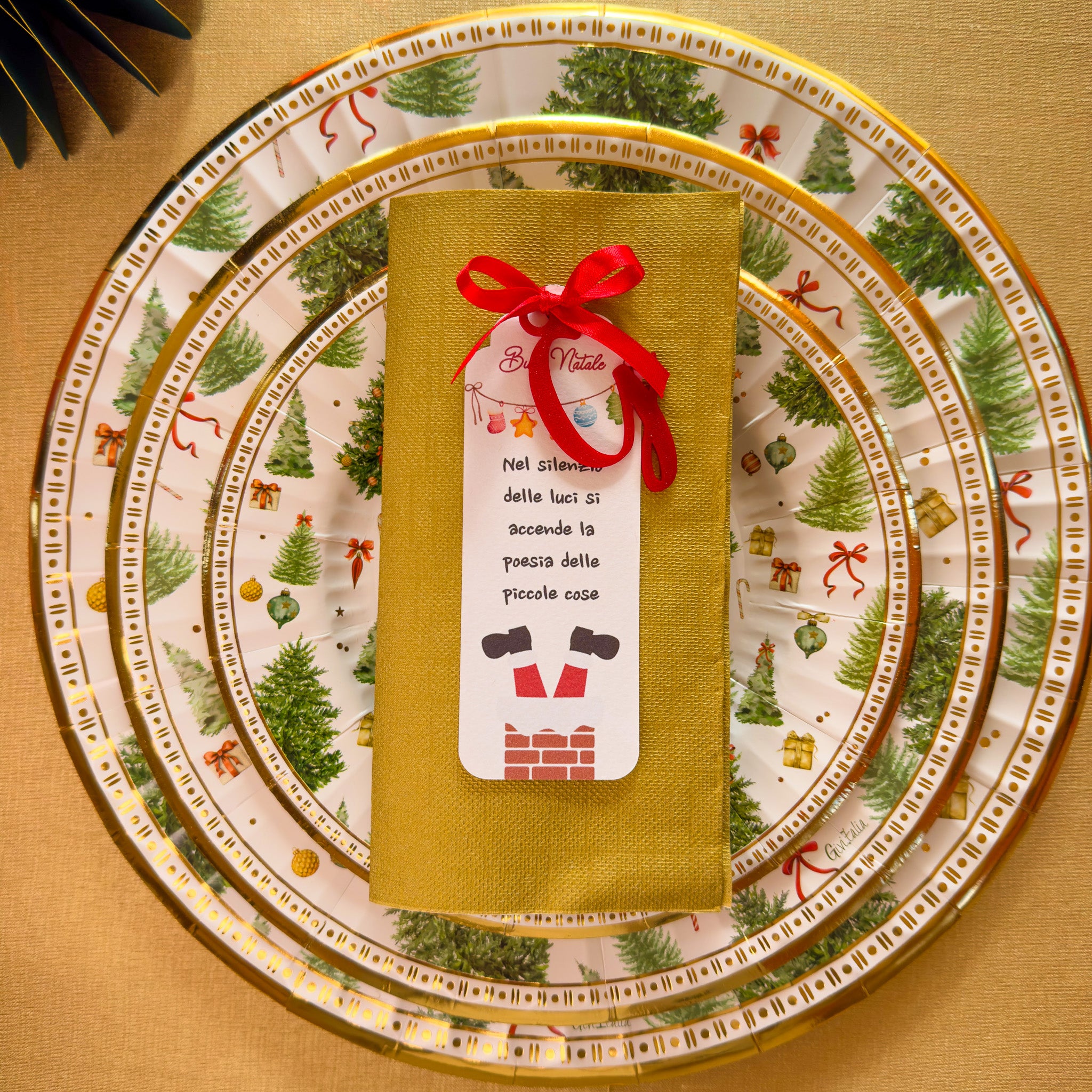 Segnaposto con Lettera - Camino e Babbo