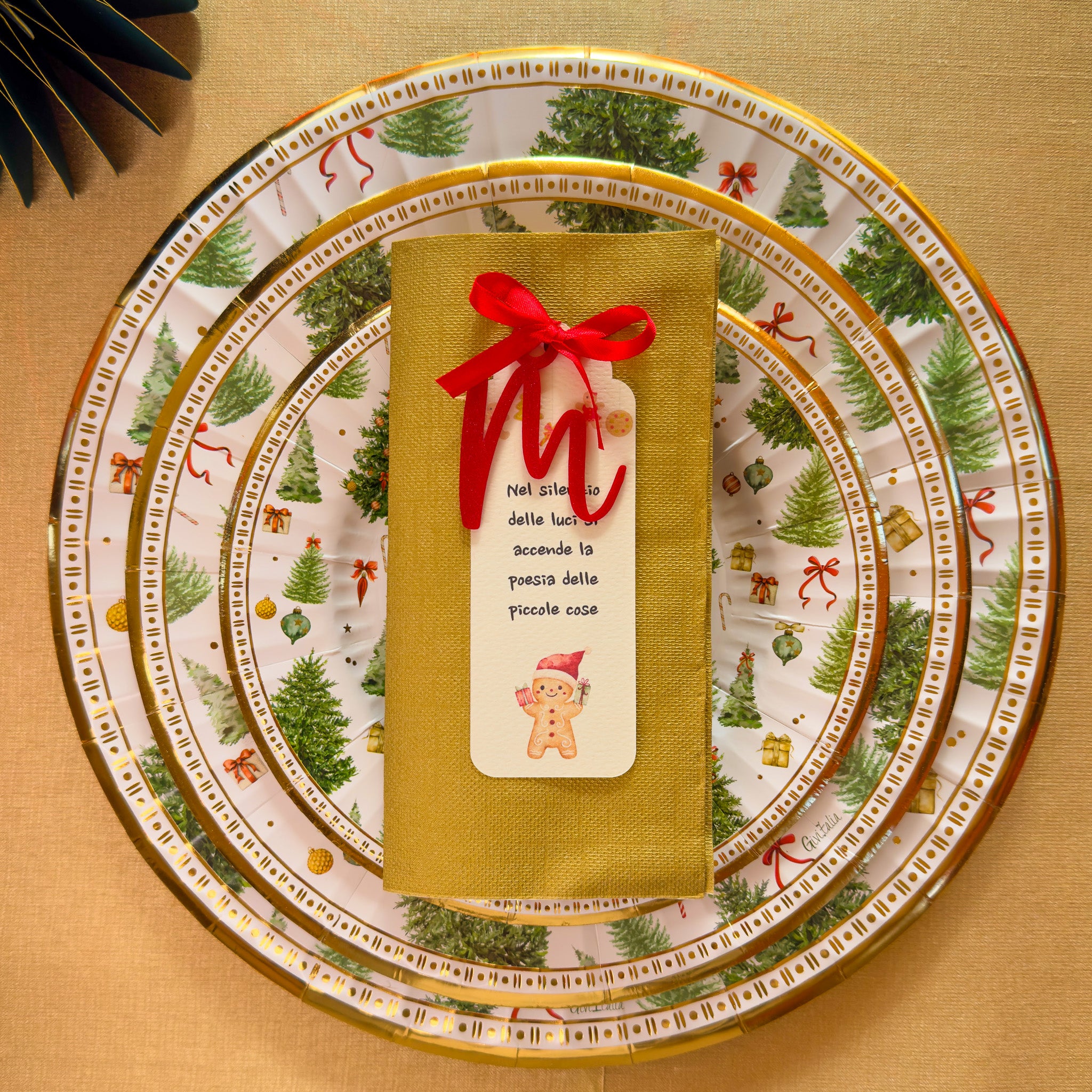 Segnaposto con Lettera - Pan di Zenzero Natalizio Avana