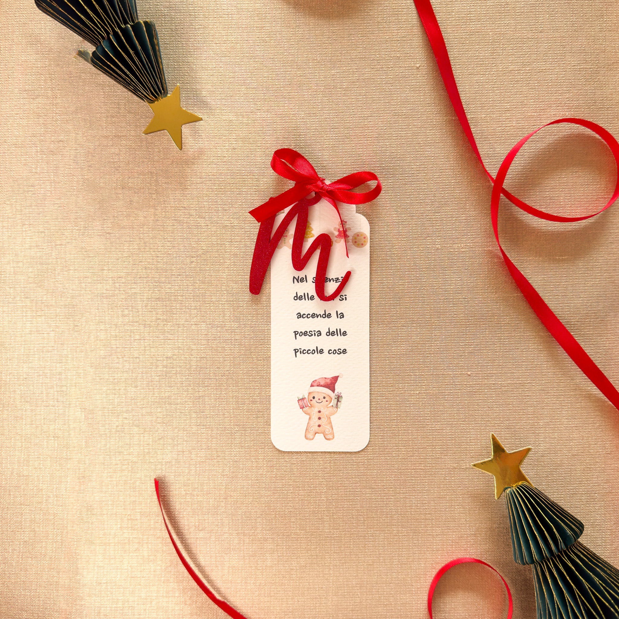 Segnaposto con Lettera - Pan di Zenzero Natalizio Avana