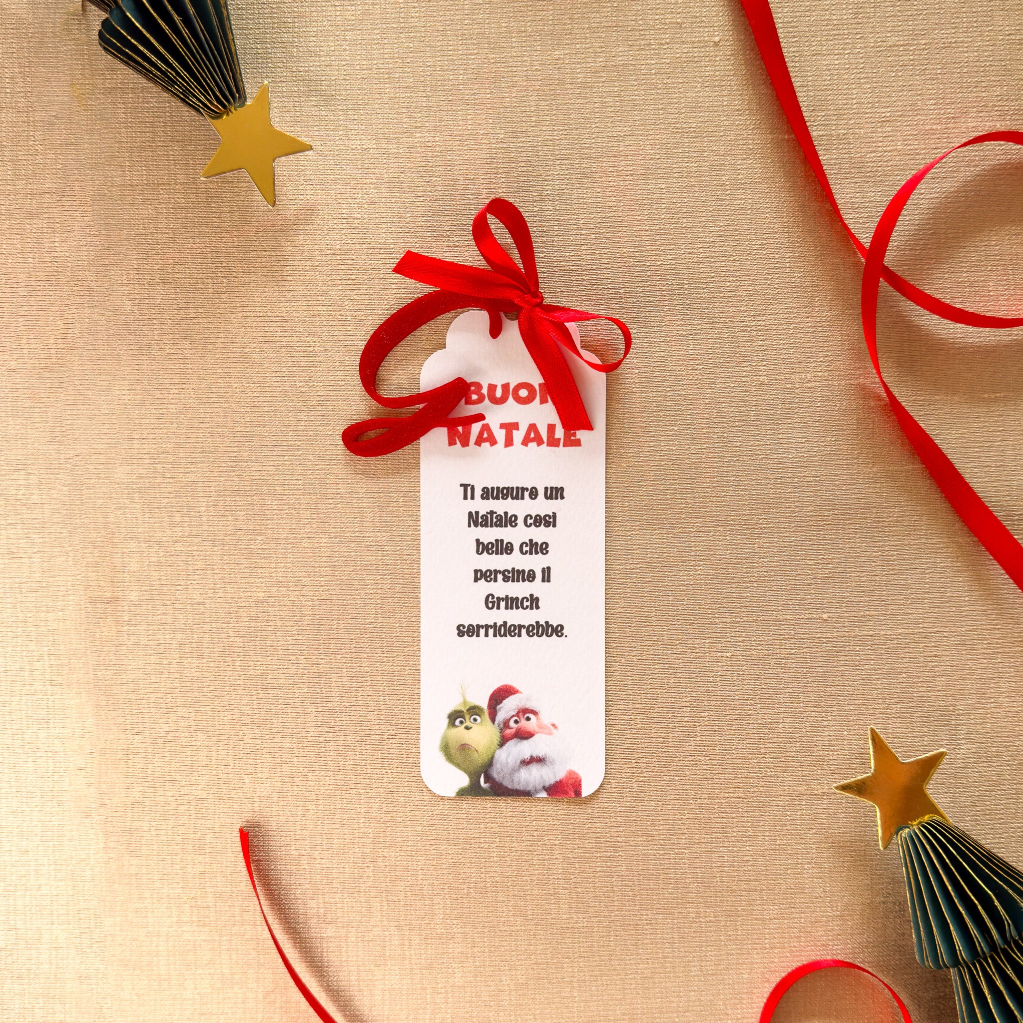 Segnaposto con Lettera - Grinch e Babbo