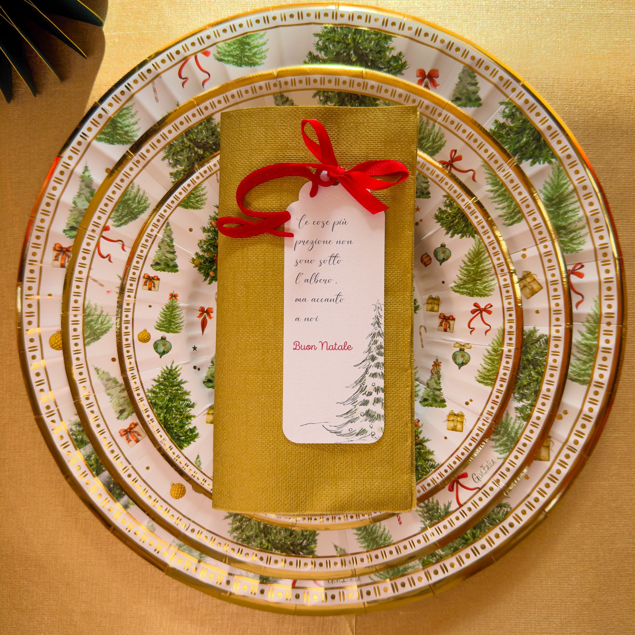 Segnaposto con Lettera - Albero di Natale