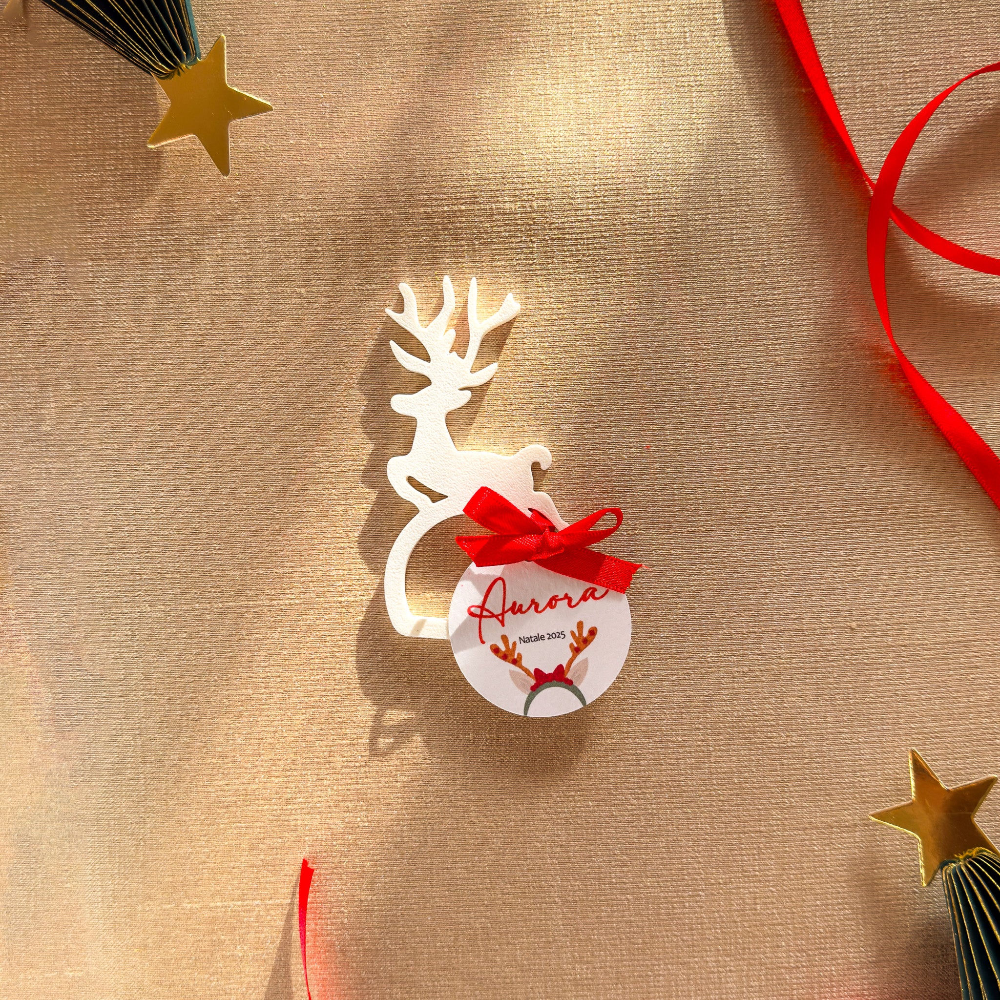 Portatovagliolo con Tag Renna