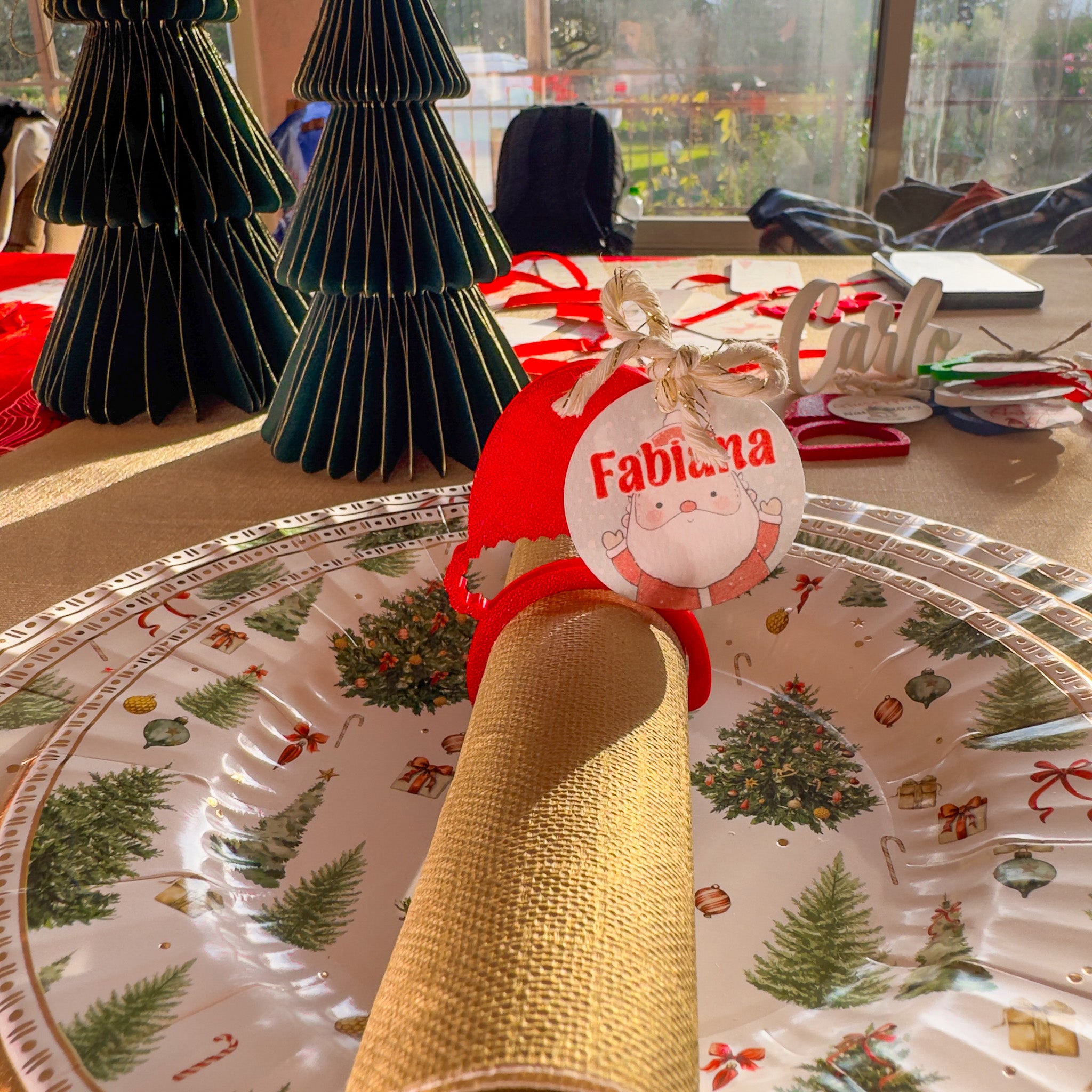 Portatovagliolo con Tag Babbo Natale