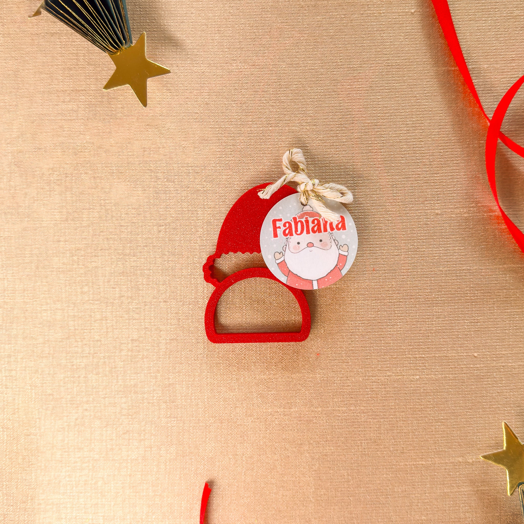 Portatovagliolo con Tag Babbo Natale