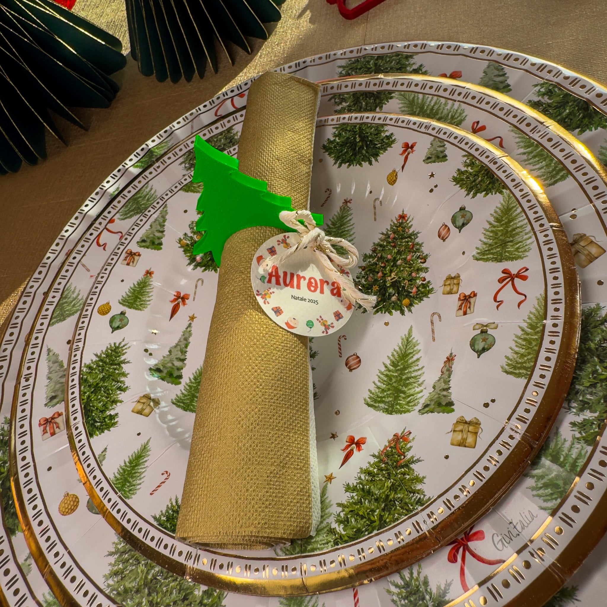 Portatovagliolo con Tag Xmas