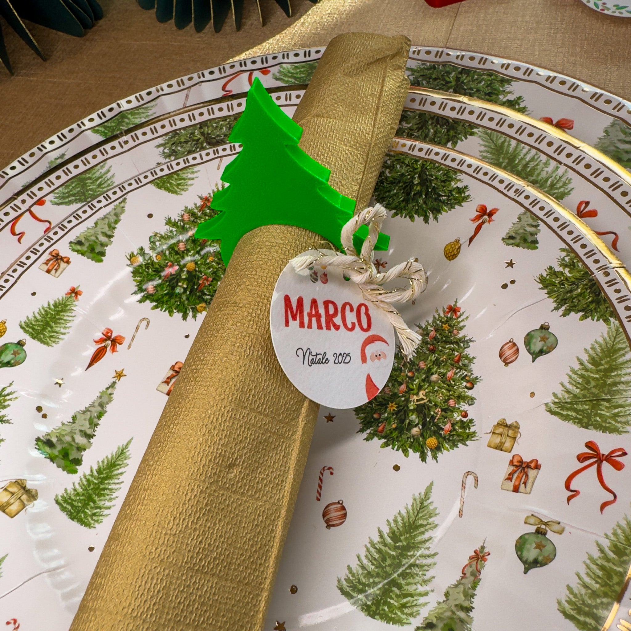 Portatovagliolo con Tag Babbo Intruso