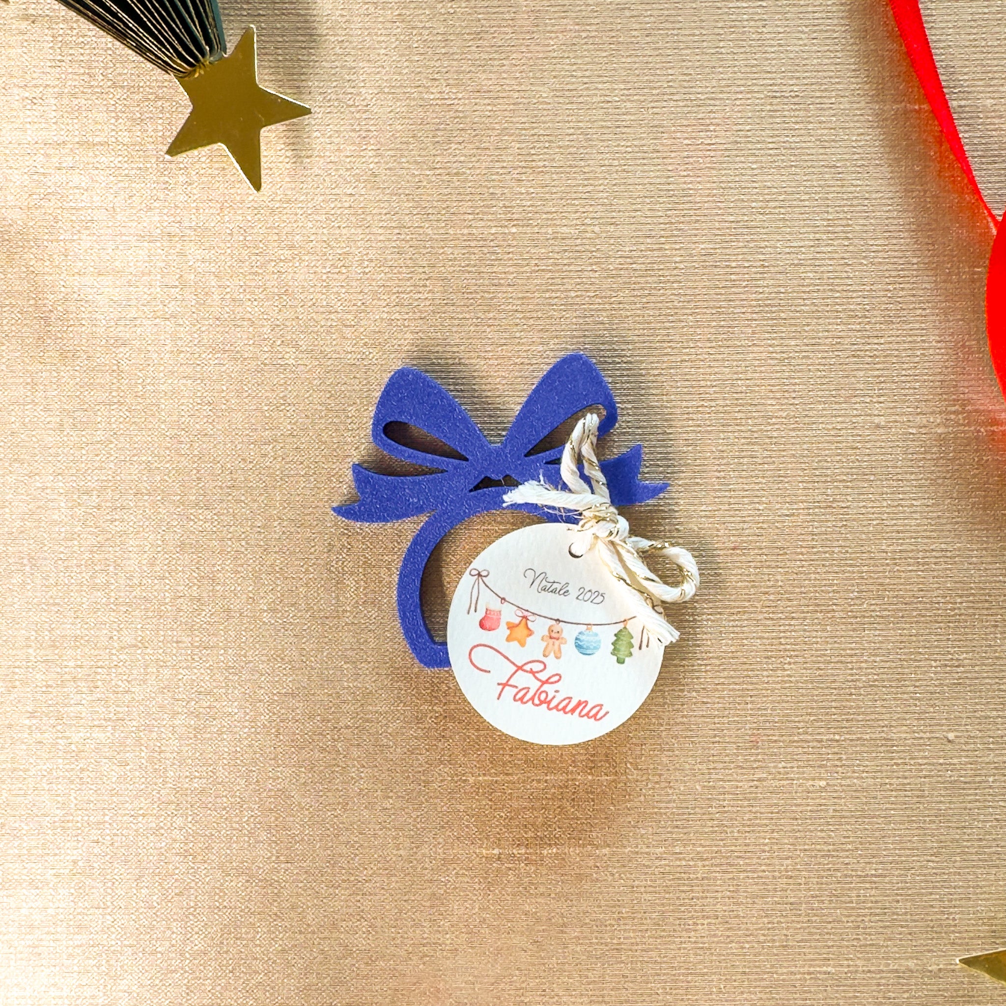 Portatovagliolo con Tag Christmas Lights