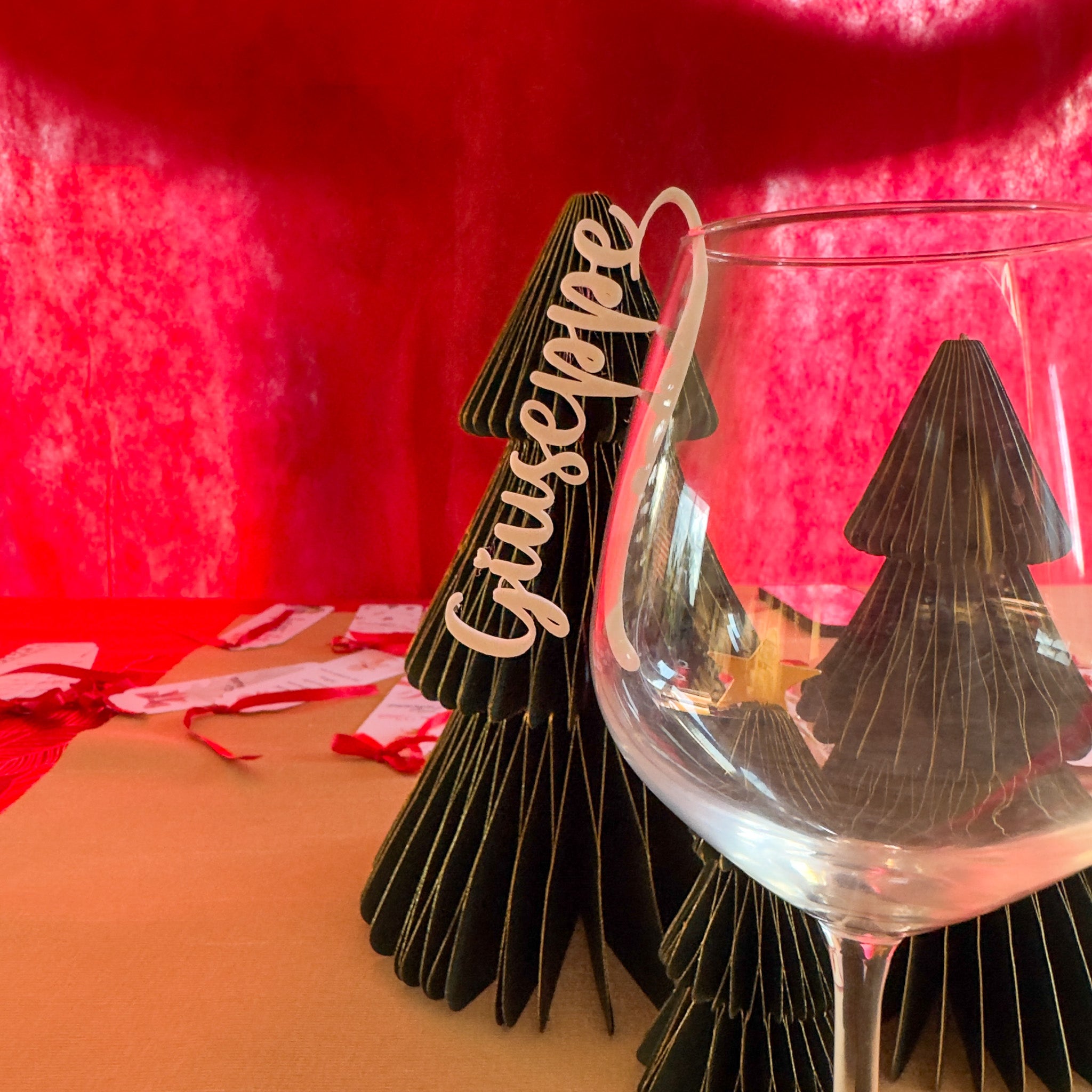 Scritta Segnaposto per Bicchiere