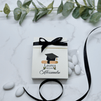 Scatola Apertura Laterale Tocco di Laurea con Pergamena Dark - Eventi Fai da Te