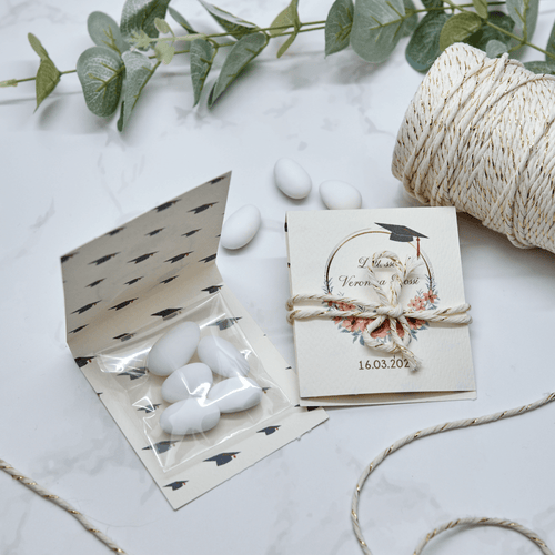 Astuccio PortaConfetti Laurea con Fiori - Eventi Fai da Te