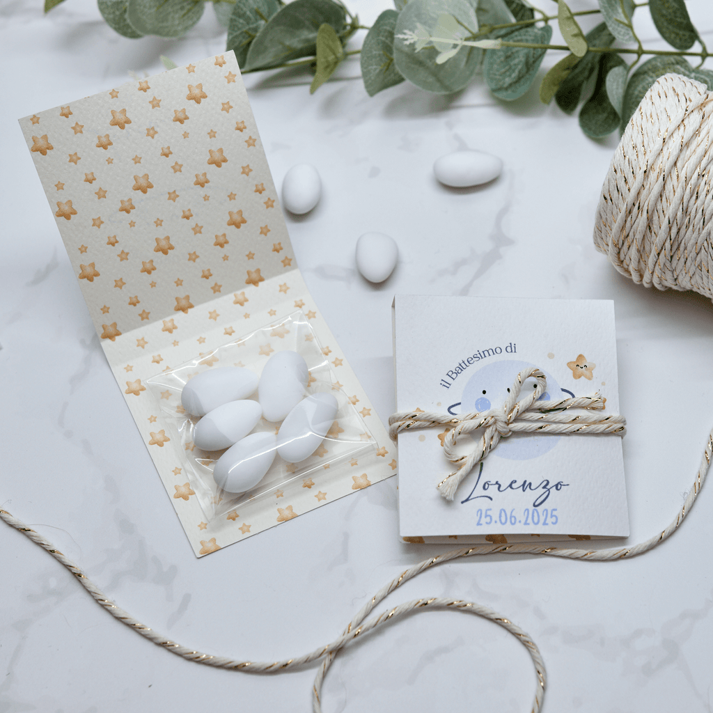 Astuccio PortaConfetti Saturno Azzurro - Eventi Fai da Te