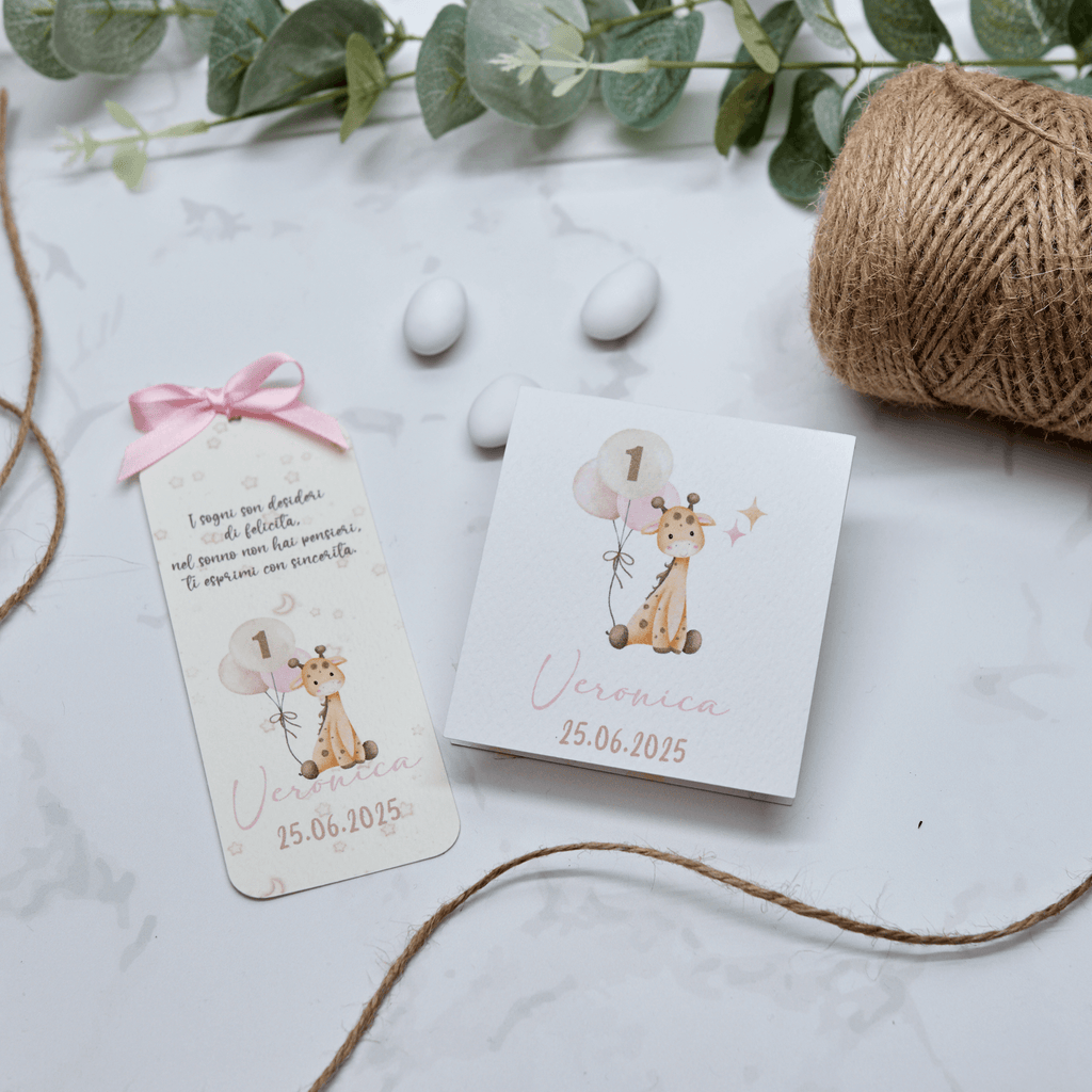 Astuccio PortaConfetti Giraffa Rosa - Eventi Fai da Te