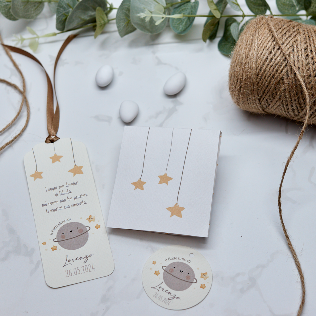 Astuccio Portaconfetti Saturno Beige - Eventi Fai da Te