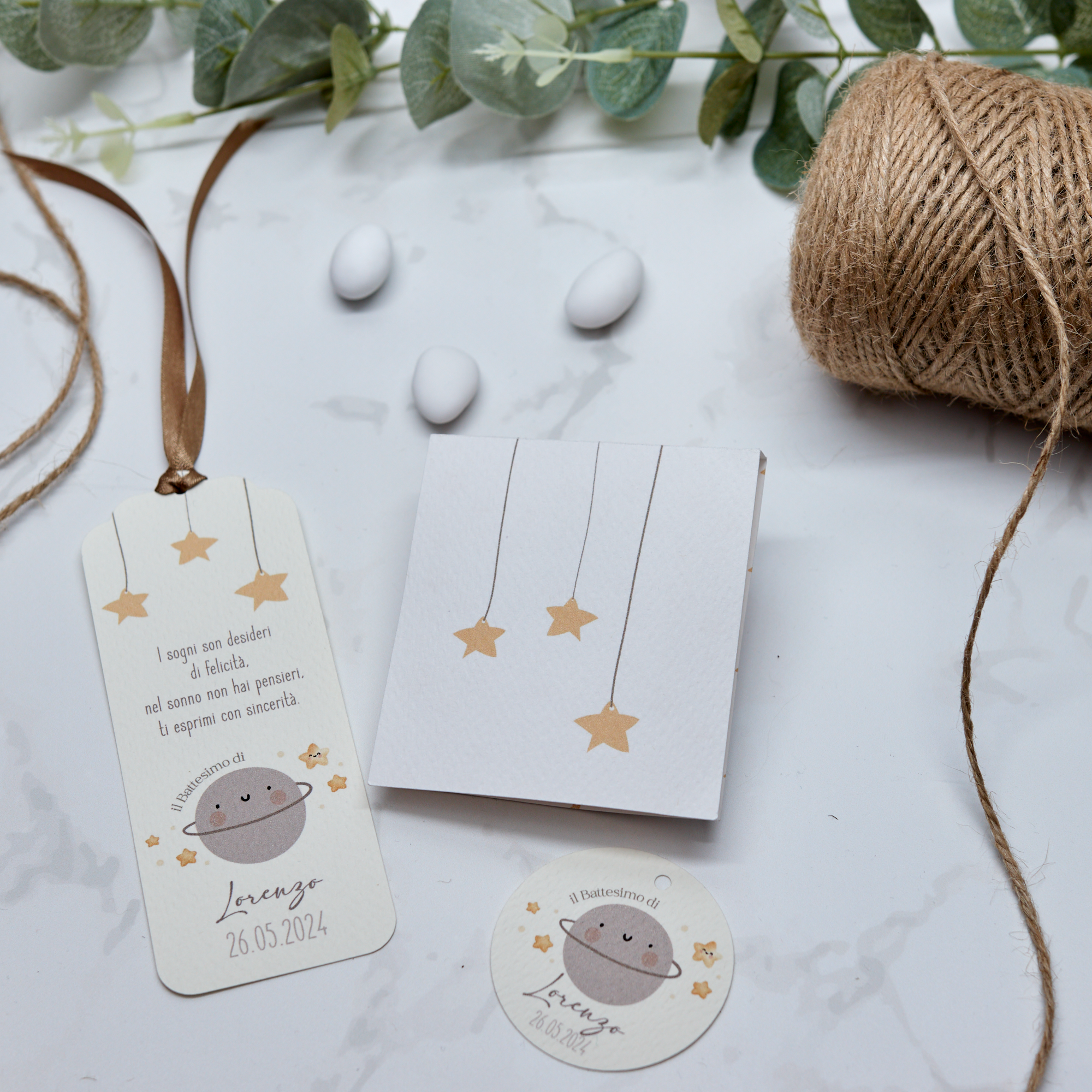 Astuccio Portaconfetti Saturno Beige - Eventi Fai da Te