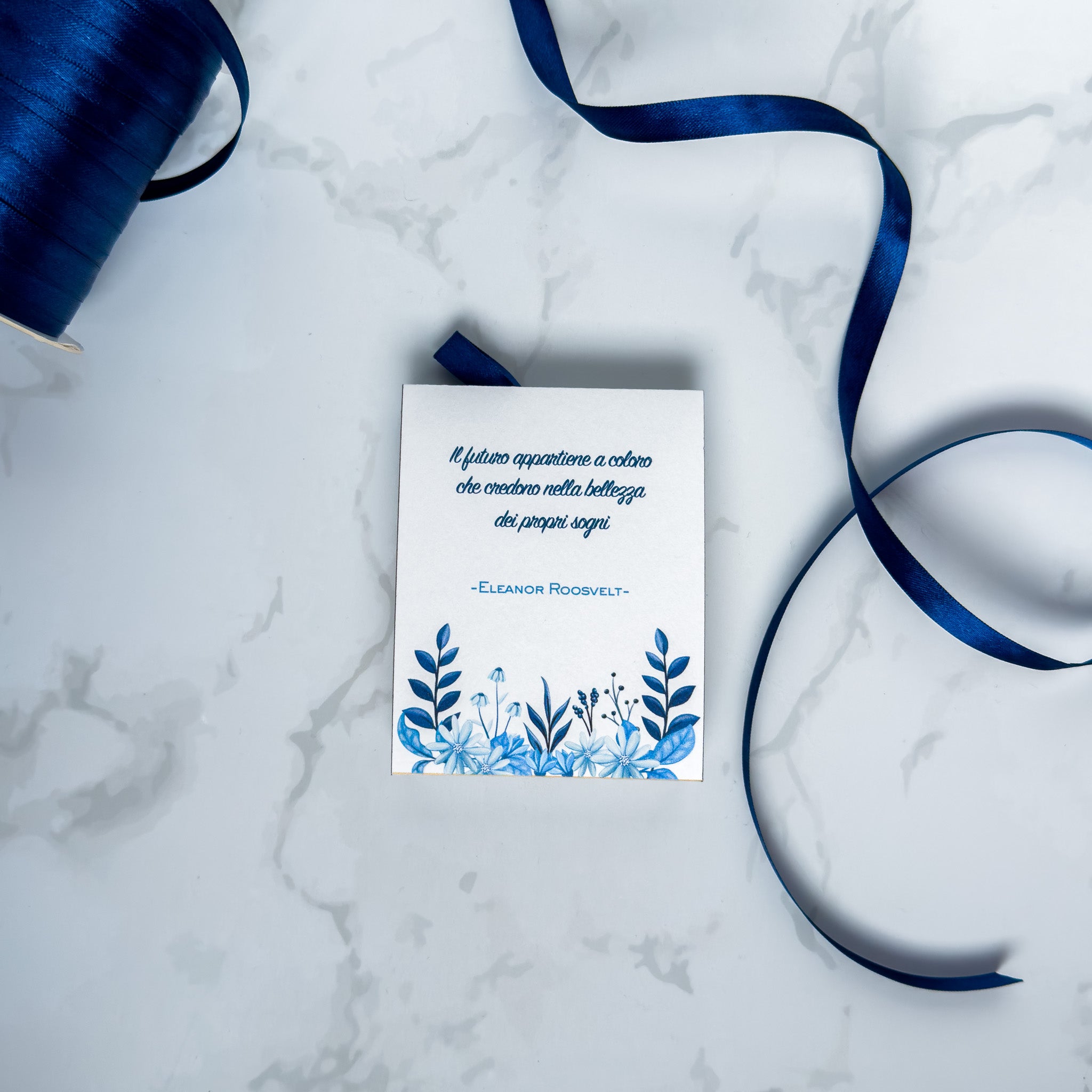Scatola Apertura Laterale Blu Flowers