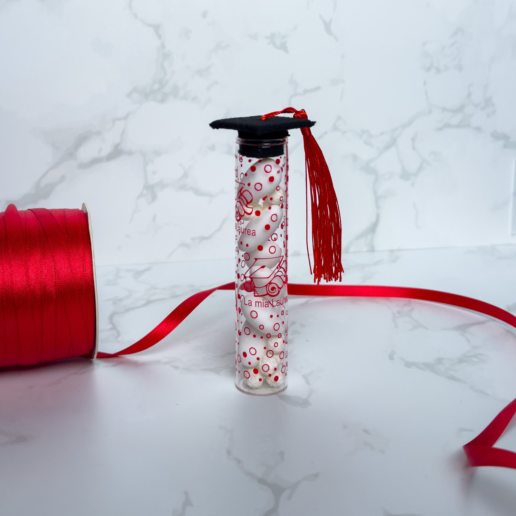 Fialetta vetro con Cappello Laurea