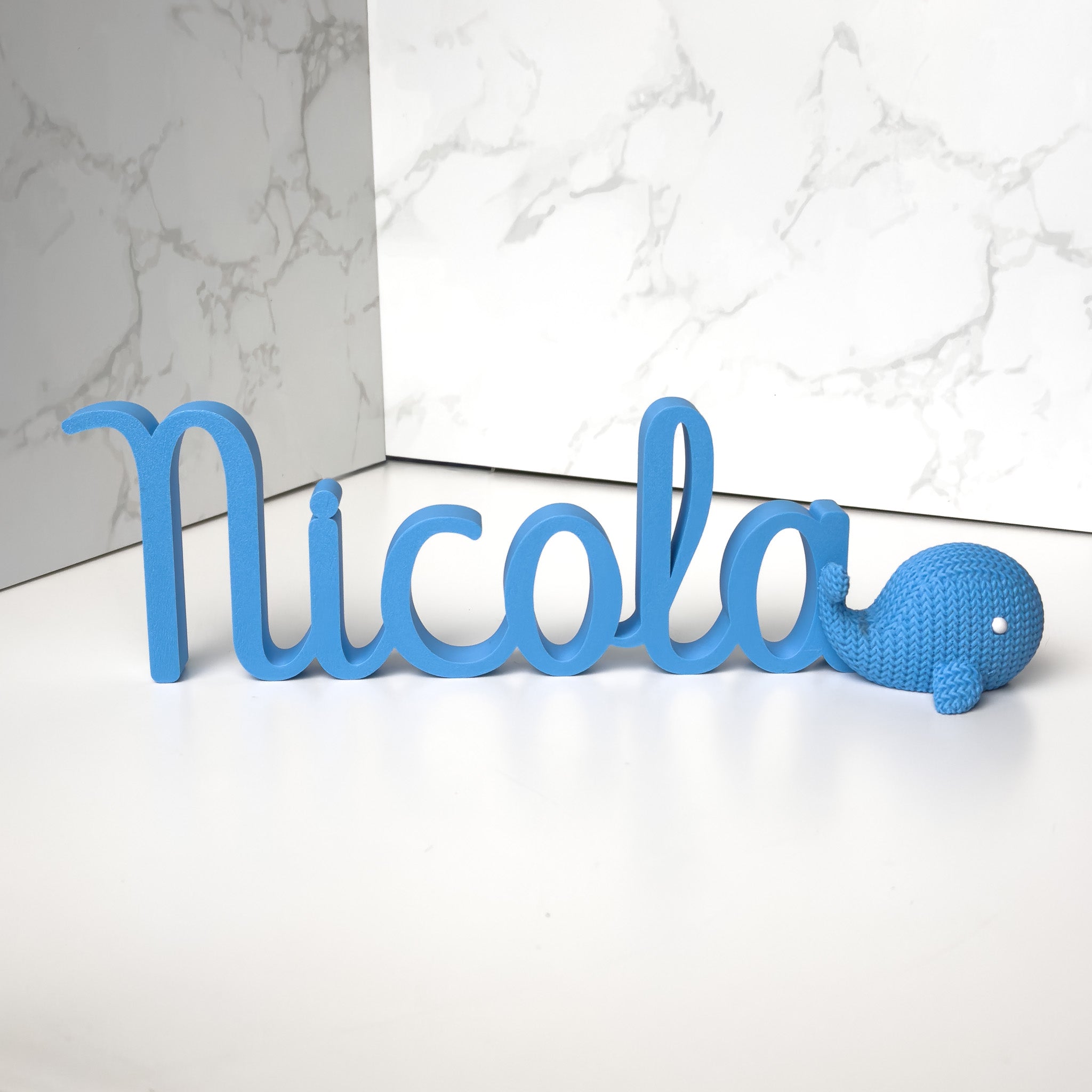 Scritta con Balena - 30 cm.