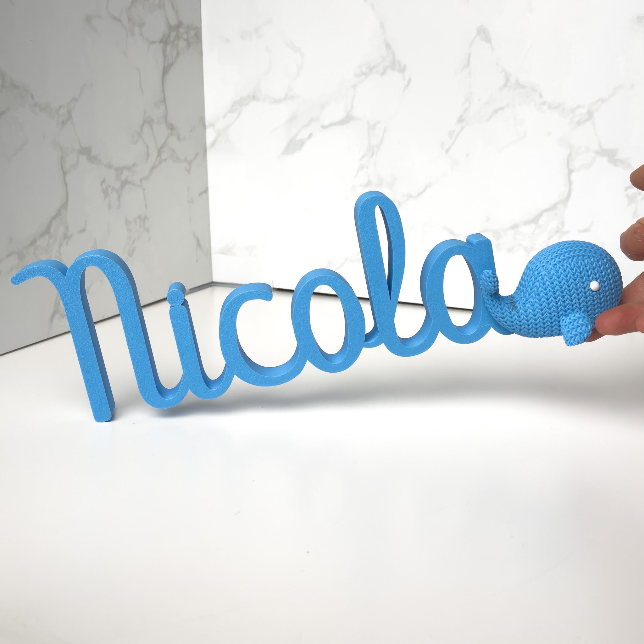 Scritta con Balena - 30 cm.