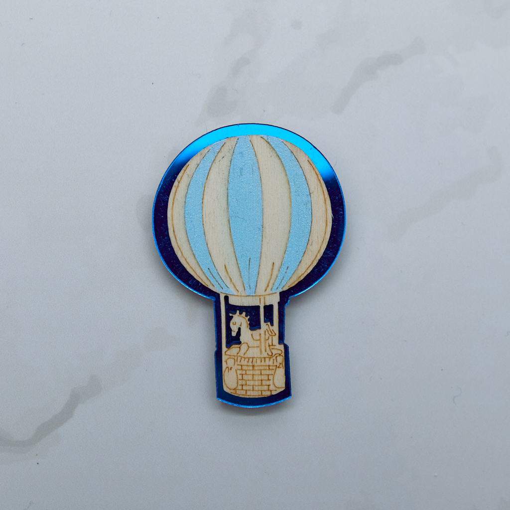 Segnaposto Palloncini Azzurri con Calamita Mongolfiera Azzurro - Eventi Fai da Te