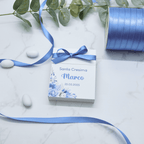 Scatola Apertura Laterale Flowers Azzurro - Eventi Fai da Te