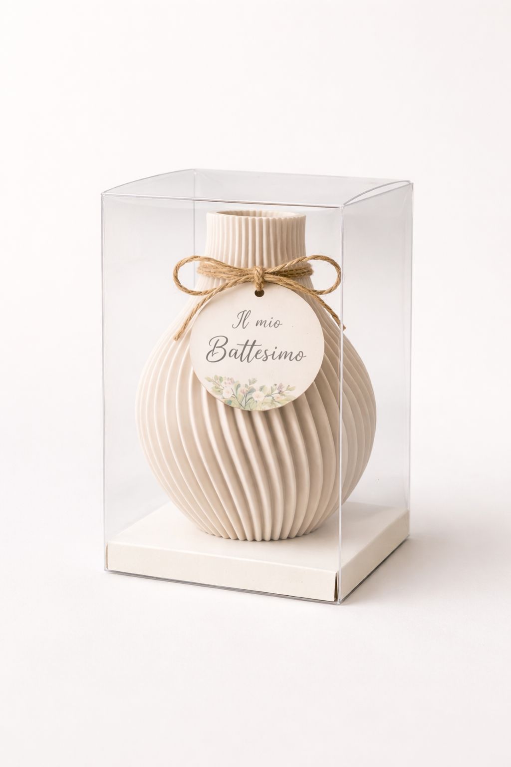 Vasetto 3D con Tag - Rosa Pastello (C)