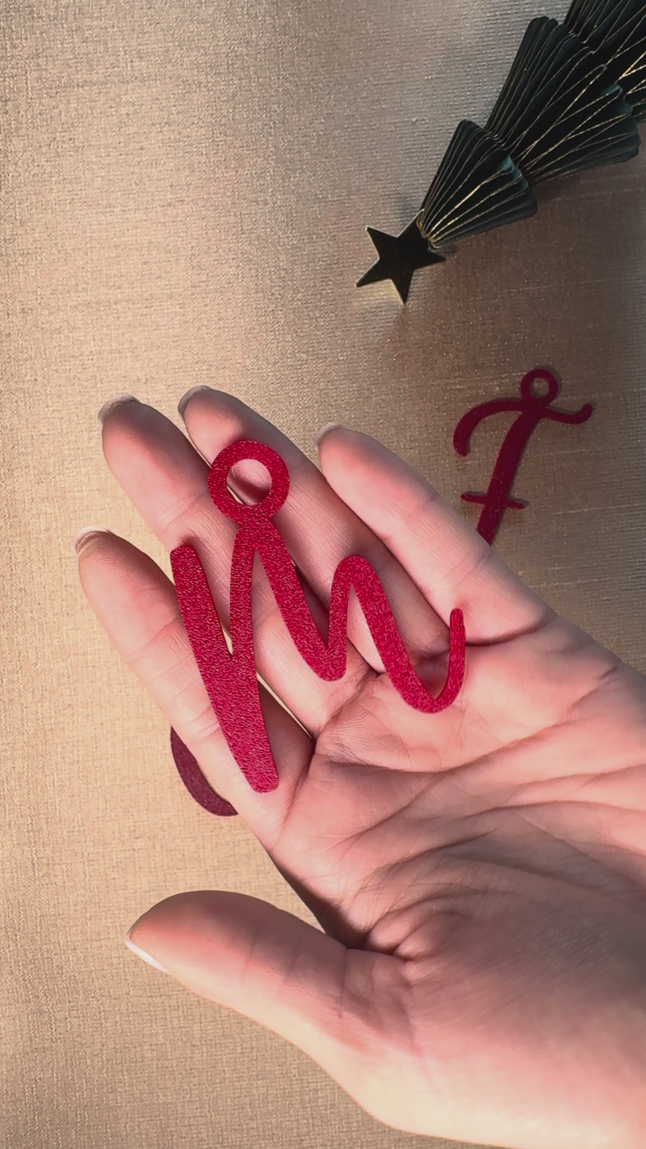 Segnaposto con Lettera - Ghirlanda